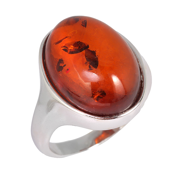 

Серебряное кольцо с янтарем 820018aw