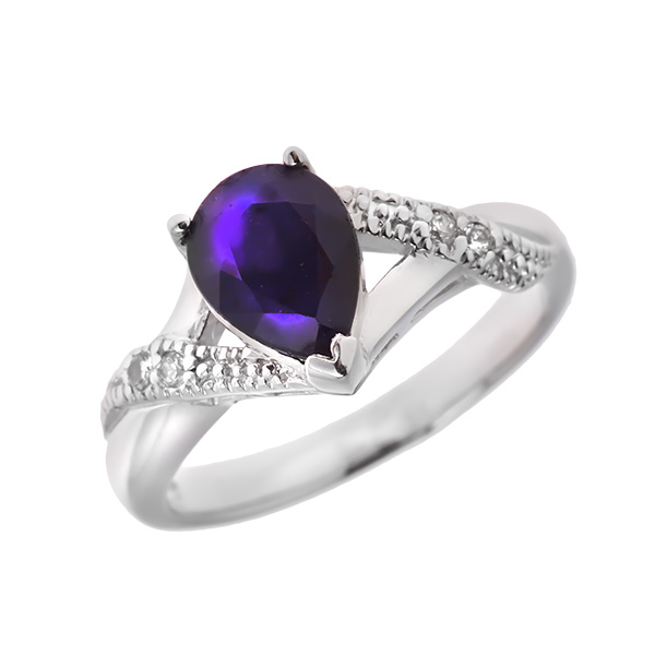 

Серебряное кольцо Sandara с сапфиром и фианитами ANR1858
