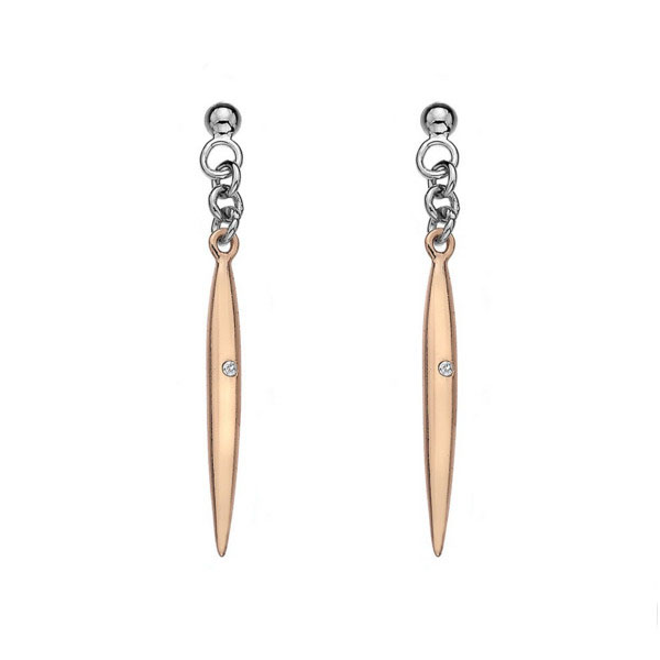 

Серебряные серьги Hot Diamonds с бриллиантами и позолотой DE396