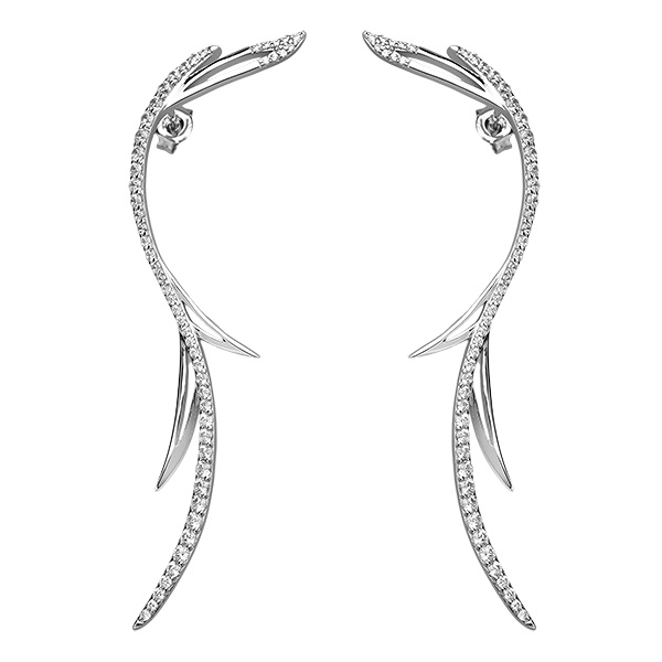 

Серебряные серьги L.A. Crystal с фианитом MGE015