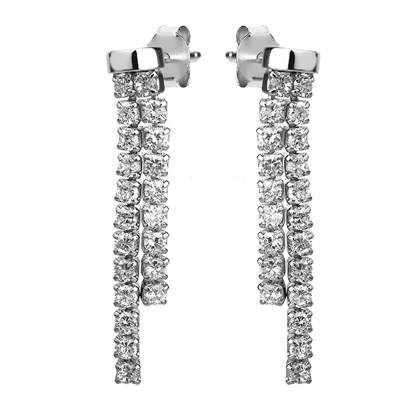 

Серебряные серьги L.A. Crystal с фианитом MPE056