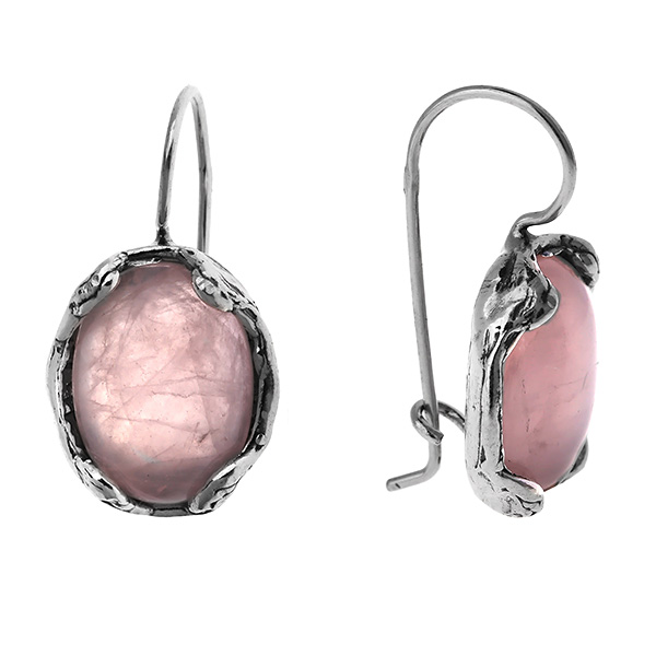 

Серебряные серьги Yaffo с розовым кварцем SAE1179-1