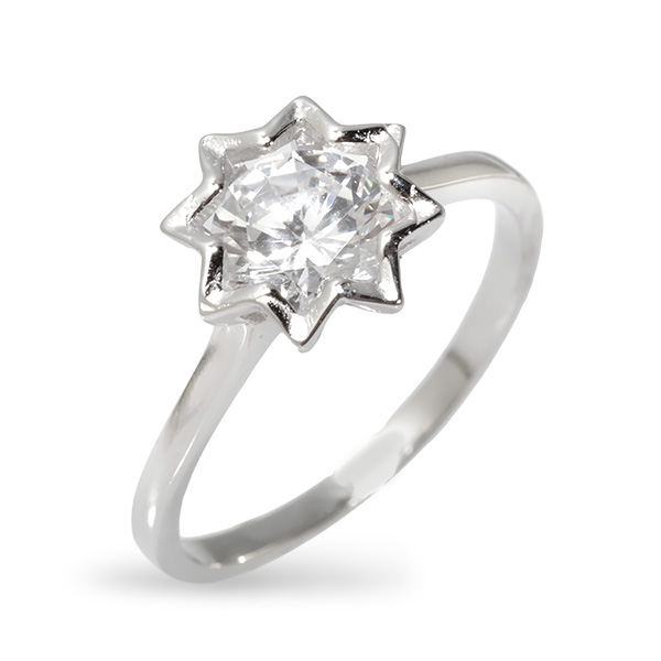 

Серебряное кольцо с фианитами SGR317