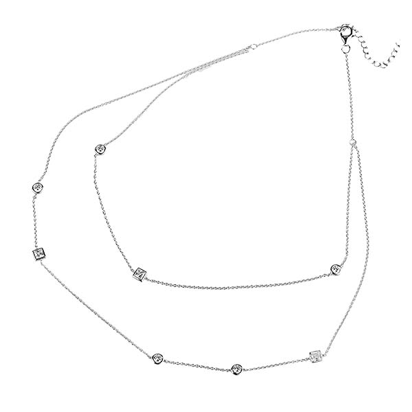 

Серебряное колье L.A. Crystal с фианитом XCN114