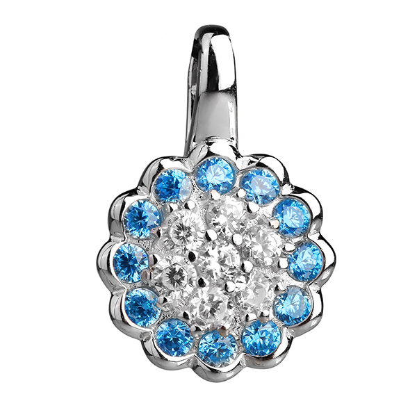 

Серебряный кулон Sandara Ice с голубыми и белыми фианитами XCP148