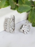 Серебряные серьги Fresh с фианитом