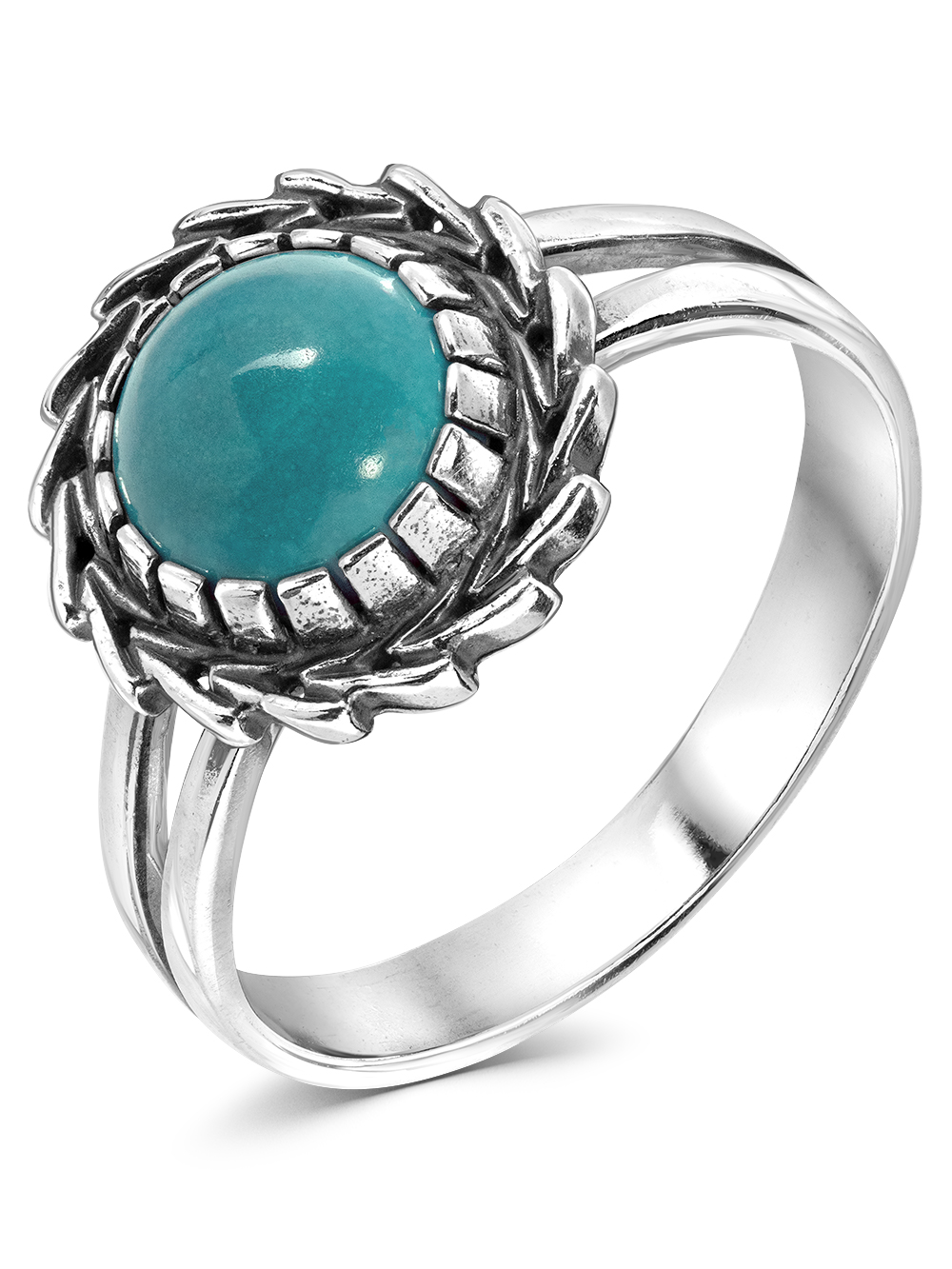 Серебряное кольцо с хризоколлой