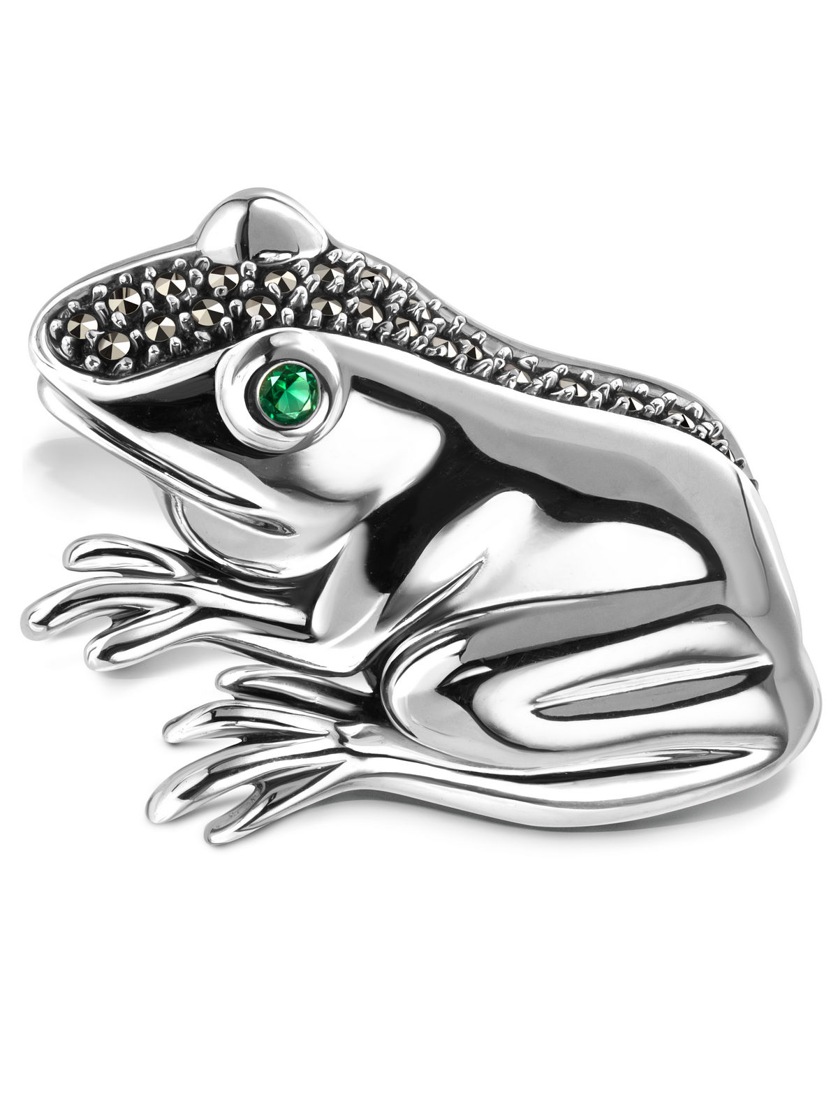 Серебряная брошь ALEXANDRE VASSILIEV с марказитами Swarovski и фианитами Swarovski