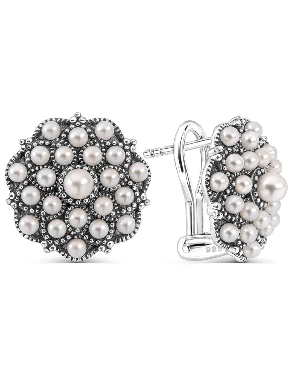 Серебряные серьги ALEXANDRE VASSILIEV с микрожемчугом