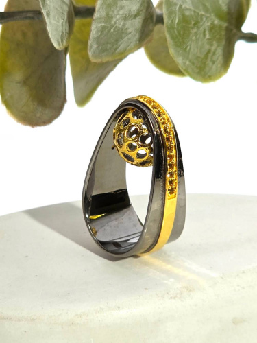 Серебряное кольцо с цитрином