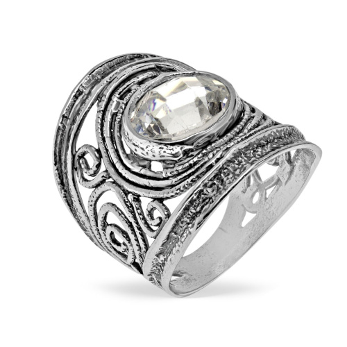 Серебряное кольцо Yaffo с фианитом