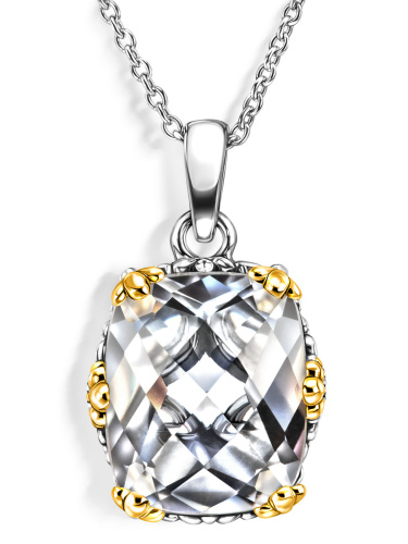 Колье ALEXANDRE VASSILIEV с горным хрусталем, марказитами Swarovski и позолотой