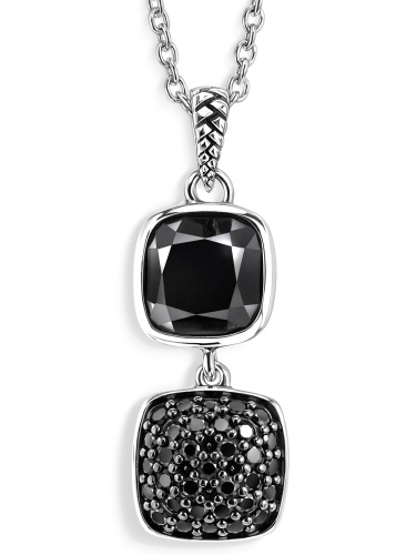 Кулон на цепи ALEXANDRE VASSILIEV с черным ониксом и шпинелью