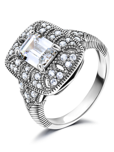 Серебряное кольцо ALEXANDRE VASSILIEV с фианитами Swarovski