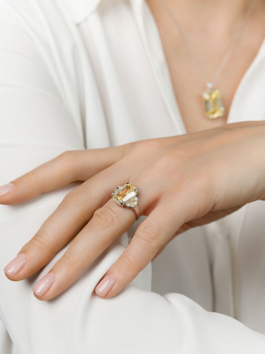 Серебряное кольцо ALEXANDRE VASSILIEV с фианитами Swarovski