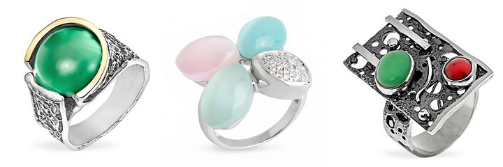 кольца с камнями для знака близнецы