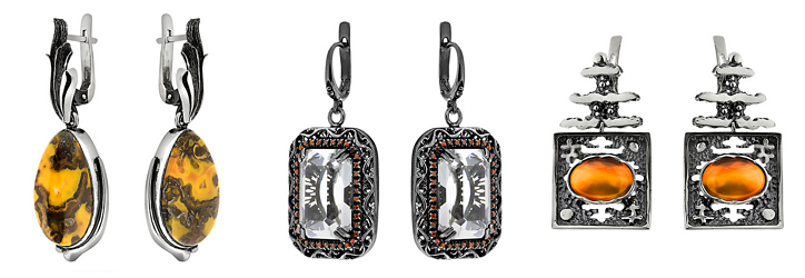 Серьги с камнями для овнов